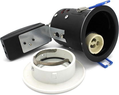 SSM ELECTRIC IP65 Fire Rated GU10 Downlight - Bathroom Safe, White (Pack of 2)