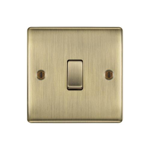 1 Gang 2 Way Switch Antique Brass – Classic Lighting Control Solution