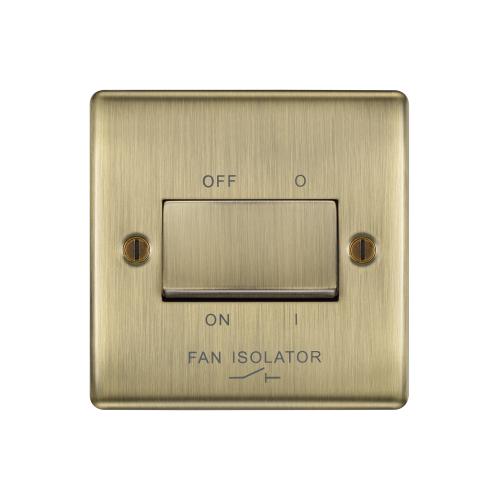 1 Gang 3 Pole Fan Isolator Switch Antique Brass – Safe Fan Control