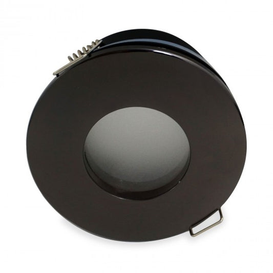 Bathroom Round Downlight IP65 Waterproof Rated Spotlight GU10 Black Chrome