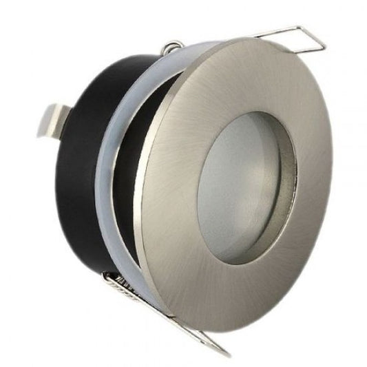 Bathroom Round Downlight IP44 Waterproof Rated Spotlight GU10 Satin Nickel