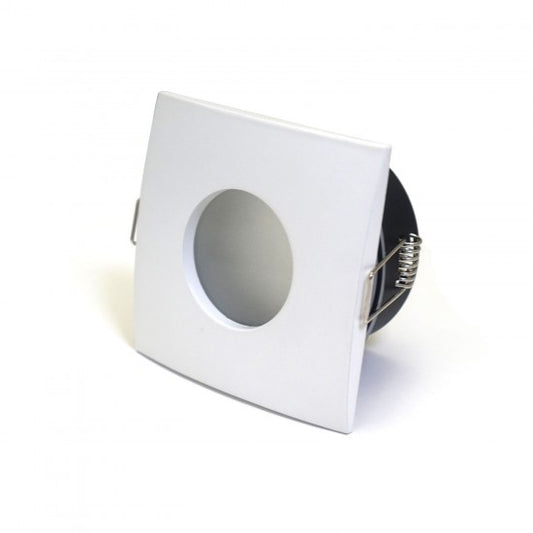 Bathroom Square Downlight IP44 Waterproof Rated Spotlight GU10 Matt White