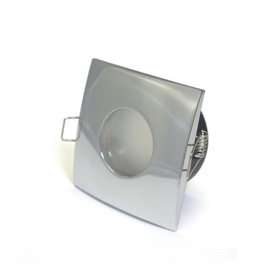 Bathroom Square Downlight IP44 Waterproof Rated Spotlight GU10 Polished Chrome