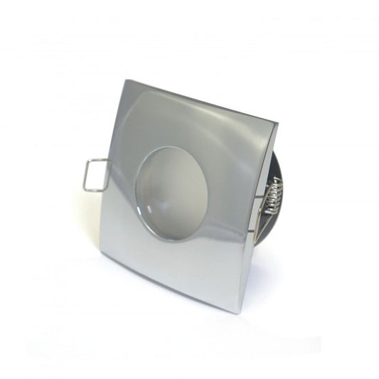Bathroom Square Downlight IP44 Waterproof Rated Spotlight GU10 Polished Chrome