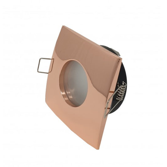 Bathroom Square Downlight IP65 Waterproof Rated Spotlight GU10 Rose Gold