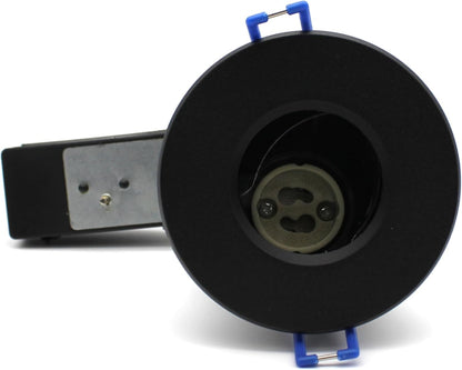 SSM ELECTRIC Fire Rated GU10 Downlight IP20 - Black Finish (Pack of 2)