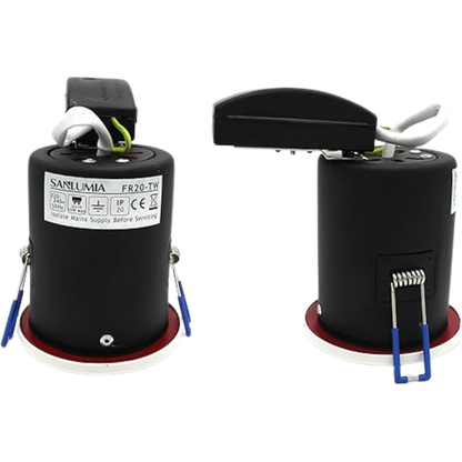SSM ELECTRIC IP65 Fire Rated GU10 Downlight - Bathroom Safe, Black Finish (Pack of 2)