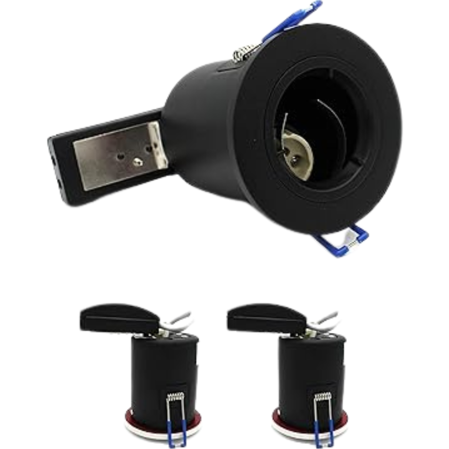 SSM ELECTRIC Fire Rated GU10 Downlight IP20 - Black Finish (Pack of 2)