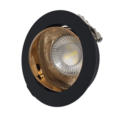 Ceiling Reflector Recessed Fix Downlight Rose Gold Black or White Black Chrome