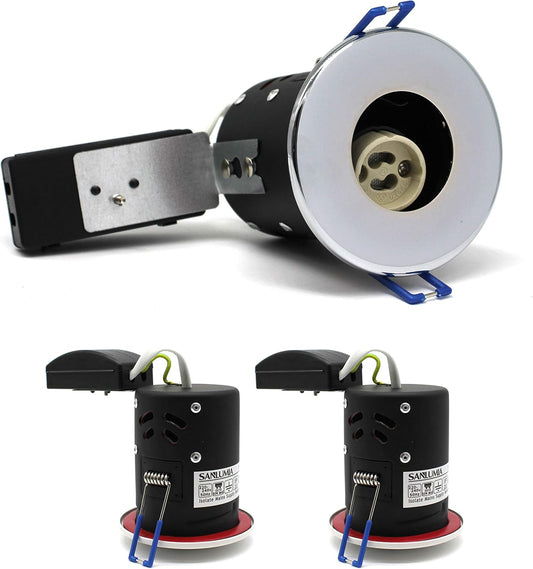 Fire Rated GU10 Downlight – Chrome Finish (Pack of 2)