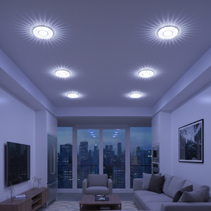 Spot Lights LED - Royal Crystal Cool White Spotlight with White Edge | SSM