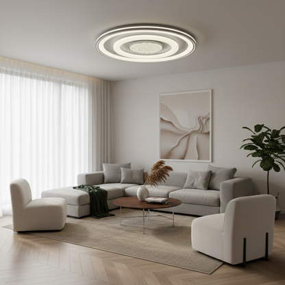 VELVET VIBE LED Ceiling Light - Modern Circular LED Ceiling Light with 3 Colour CCT