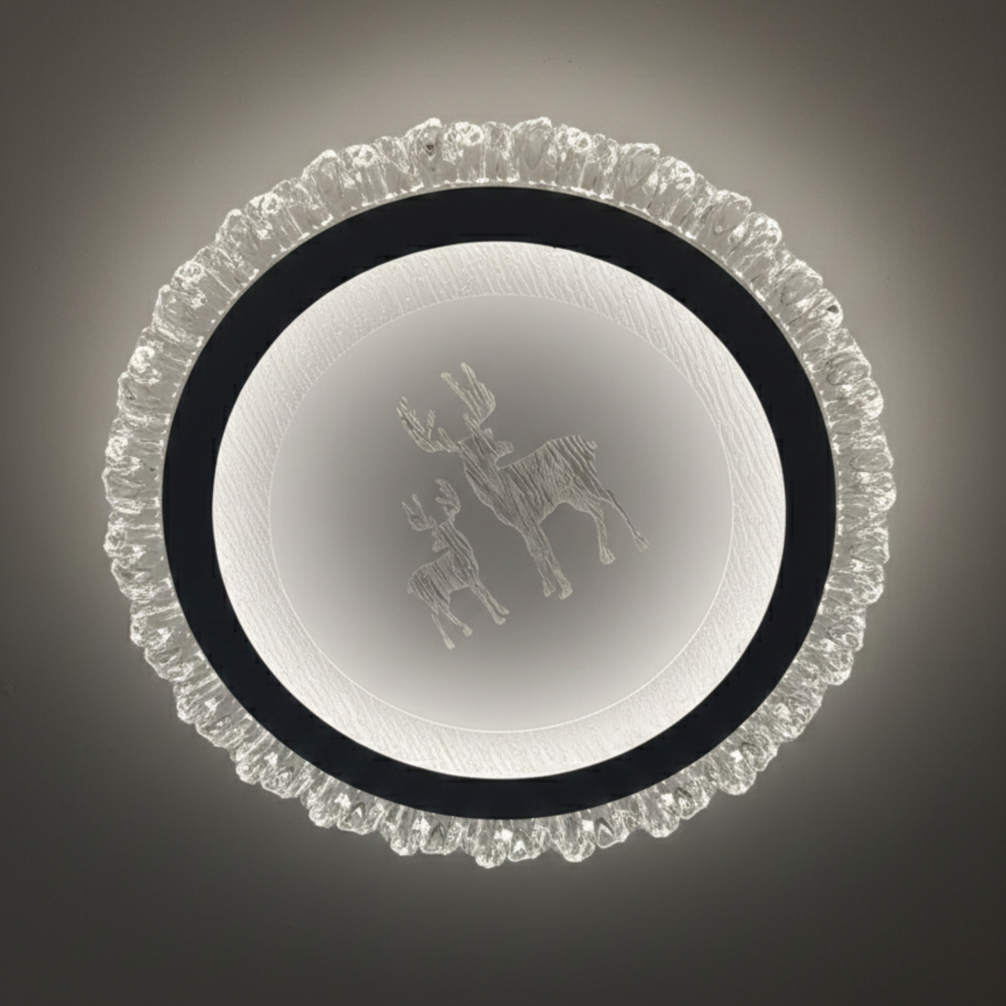 CRYSTAL FOREST LED Ceiling Light - Decorative Round Ceiling Light with 3 Colour CCT