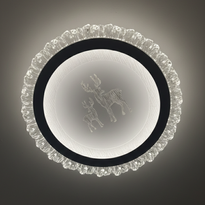 CRYSTAL FOREST LED Ceiling Light - Decorative Round Ceiling Light with 3 Colour CCT