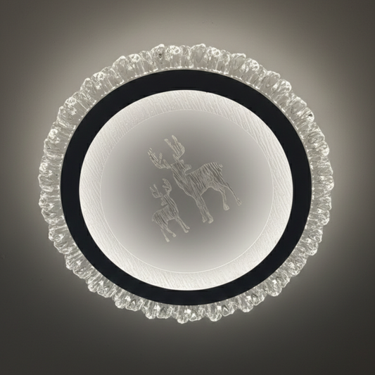 CRYSTAL FOREST LED Ceiling Light – Decorative Round Ceiling Light with 3 Colour CCT