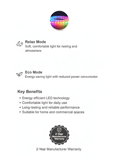 LED RGB Strip Light 24V COB – 10m with Remote & Power Supply + Remote + Receiver  | SSM