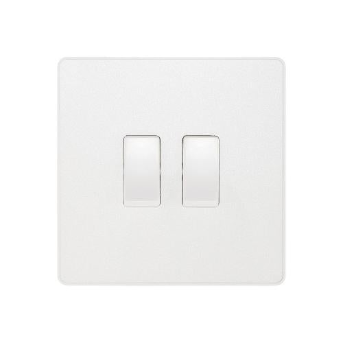 Evolve 2 Gang 2 Way Switch Pearl – Modern Elegance & Reliable Performance