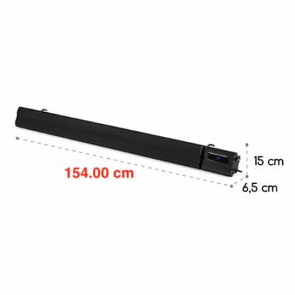 Infrared Wall or Ceiling Radiant Heater – 1800W / 2400W, IP44, Remote Control, Black Finish