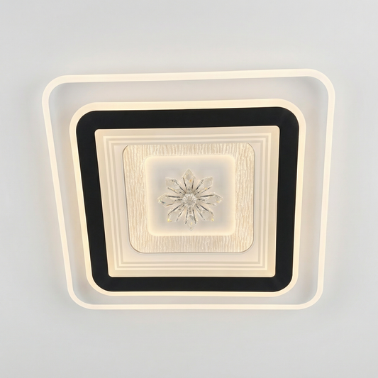 Square LED Flush Ceiling Light - Modern LED Ceiling Light with 3 Colour CCT