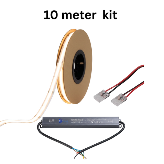 LED Strip Light 24V COB - Warm White 10m with Power Supply | SSM