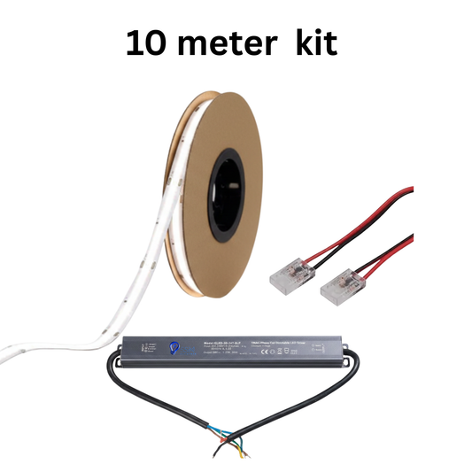 LED Strip Light 24V COB - Cool White 10m - with 150W Power Supply | SSM ELECTRIC