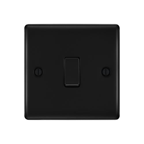 1 Gang Intermediate Switch Matt Black – Multi-Point Lighting Control