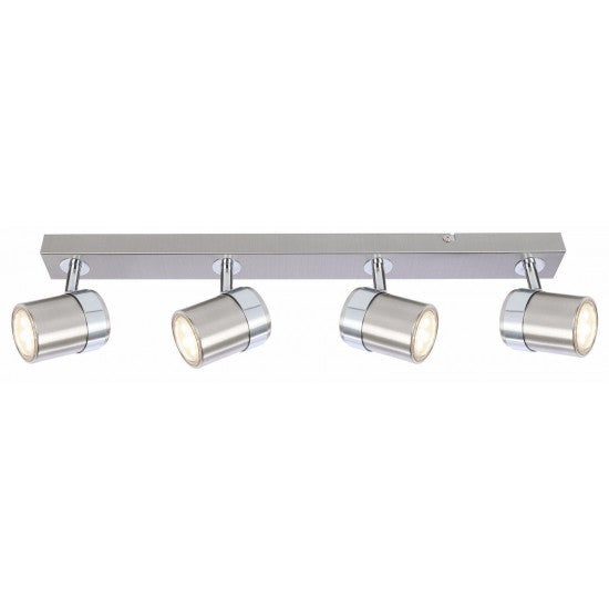 Modern Interior 4 Way GU10 Ceiling Straight Bar LED Spotlight Fitting