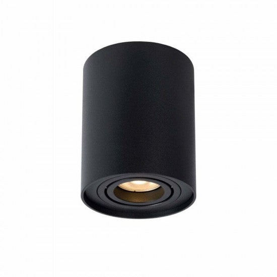 Modern Matt Black Aluminium GU10 Ceiling Surface Mount Tilt Downlight Spotlight