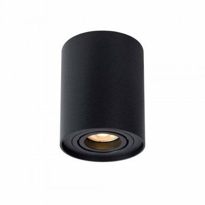 Modern Matt Black Aluminium GU10 Ceiling Surface Mount Tilt Downlight Spotlight
