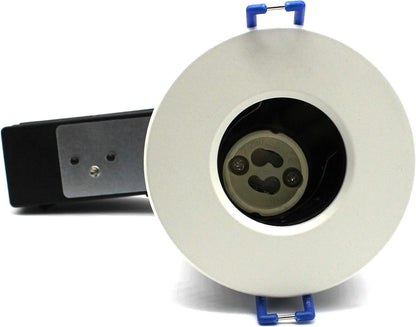 SSM ELECTRIC IP65 Fire Rated GU10 Downlight - Bathroom Safe, White (Pack of 2)