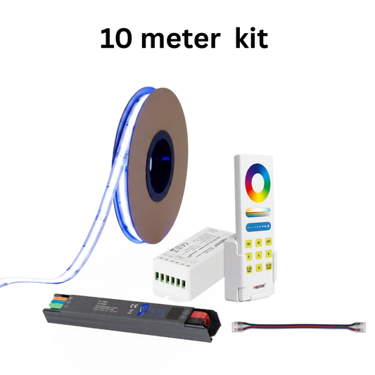 LED RGB Strip Light 24V COB - 10m with Remote & Power Supply + Remote + Receiver  | SSM