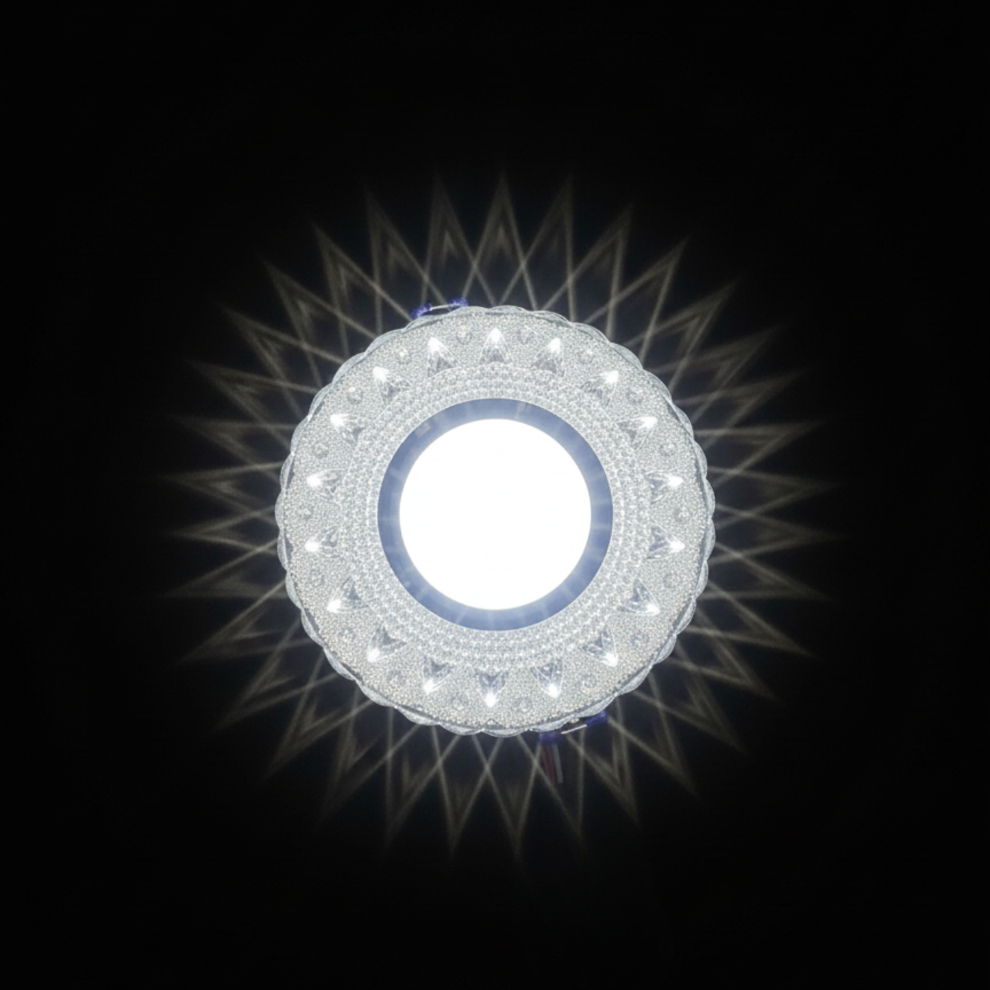 Spot Lights LED - Royal Crystal Cool White Spotlight with White Edge | SSM
