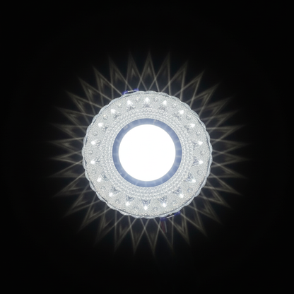 Spot Lights LED - Royal Crystal Cool White Spotlight with White Edge | SSM