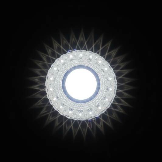 Spot Lights LED - Royal Crystal Cool White Spotlight with White Edge | SSM