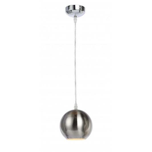 Single Ceiling Small Dome Pendant Light Fitting Satin Finish E27