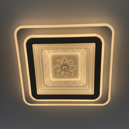 Square LED Flush Ceiling Light - Modern LED Ceiling Light with 3 Colour CCT
